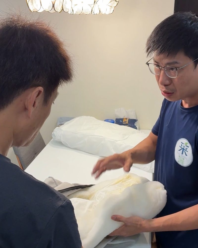 實體帶訓：師傅講解座墊布套與內材